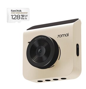 Wideorejestrator 70MAI A400 + kamera tylna RC09 Biały + Karta pamięci SANDISK microSDXC 128GB