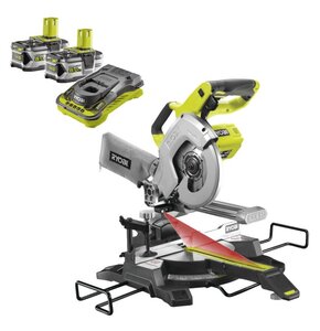 Pilarka ukosowa RYOBI R18MS216-0 + Akumulator RYOBI RC18150-250 5Ah 18V + Ładowarka