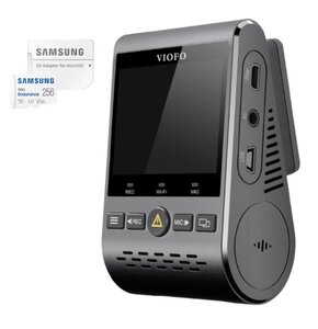 Wideorejestrator VIOFO A129 DUO-G + Karta pamięci SAMSUNG Pro Endurance microSDXC 256GB + Adapter