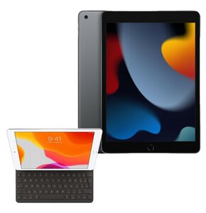 Tablet APPLE iPad 10.2" 9 gen. 64GB Wi-Fi Gwiezdna szarość + Etui na iPad / iPad Air / iPad Pro APPLE Smart Keyboard Grafitowy Klawiatura