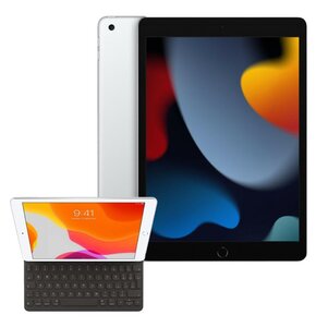 Tablet APPLE iPad 10.2" 9 gen. 64GB Wi-Fi Srebrny + Etui na iPad / iPad Air / iPad Pro APPLE Smart Keyboard Grafitowy Klawiatura
