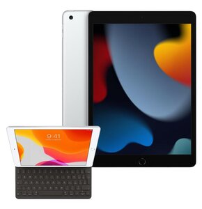 Tablet APPLE iPad 10.2" 9 gen. 256GB Wi-Fi Srebrny + Etui na iPad / iPad Air / iPad Pro APPLE Smart Keyboard Grafitowy Klawiatura
