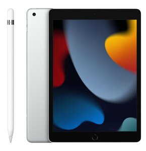 Tablet APPLE iPad 10.2" 9 gen. 256GB Wi-Fi Srebrny + Rysik APPLE (1. gen) MQLY3ZM/A (z przejściówką Lightning)