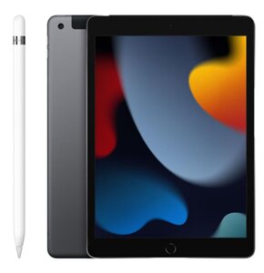 Tablet APPLE iPad 10.2" 9 gen. 64GB LTE Wi-Fi Gwiezdna szarość + Rysik APPLE (1. gen) MQLY3ZM/A (z przejściówką Lightning)