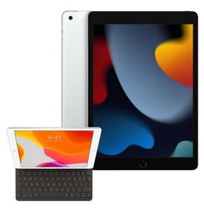 Tablet APPLE iPad 10.2" 9 gen. 256GB LTE Wi-Fi Srebrny + Etui na iPad / iPad Air / iPad Pro APPLE Smart Keyboard Grafitowy Klawiatura