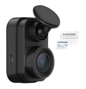 Wideorejestrator GARMIN Dash Cam Mini 2 + Karta pamięci SAMSUNG Pro Endurance microSDXC 256GB + Adapter