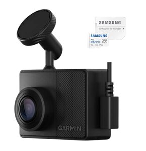 Wideorejestrator GARMIN Dash Cam 67W + Karta pamięci SAMSUNG Pro Endurance microSDXC 256GB + Adapter
