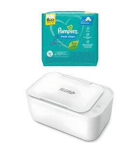 Podgrzewacz do nawilżanych chusteczek NENO Calor + Chusteczki nawilżane PAMPERS Fresh Clean (312 szt.)