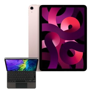 Tablet APPLE iPad Air 10.9" 5 gen. 64 GB 5G Wi-Fi Różowy + Etui na iPad Air / iPad Pro APPLE Magic Keyboard Grafitowy Klawiatura
