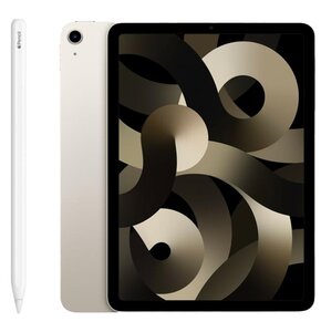 Tablet APPLE iPad Air 10.9" 5 gen. 256 GB Wi-Fi Księżycowa poświata + Rysik APPLE (2. gen) MU8F2ZM/A