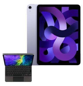 Tablet APPLE iPad Air 10.9" 5 gen. 256 GB Wi-Fi Fioletowy + Etui na iPad Air / iPad Pro APPLE Magic Keyboard Grafitowy Klawiatura