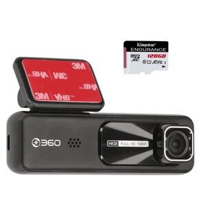 Wideorejestrator 360 Dash Cam HK30 + Karta pamięci KINGSTON Endurance microSDXC 128GB