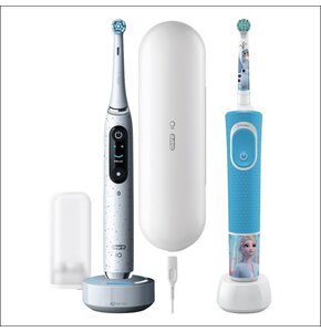 Szczoteczka magnetyczna ORAL-B iO 10 Biały + Szczoteczka rotacyjna ORAL-B Kids 3+ Kraina Lodu