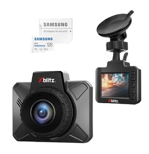 Wideorejestrator XBLITZ X7 GPS + Karta pamięci SAMSUNG Pro Endurance microSDXC 128GB + Adapter
