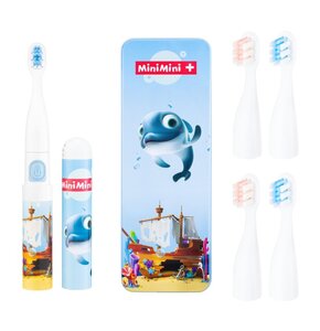 Szczoteczka soniczna VITAMMY Smile Delfinek Finek + Końcówka szczoteczki VITAMMY Smile MiniMini+ (4 szt.)