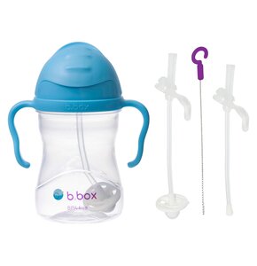 Butelka B.BOX BB00501 Niebieski + Słomka B.BOX BB00525 (2 sztuki)