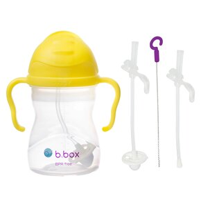 Butelka B.BOX BB00507 Żółty + Słomka B.BOX BB00525 (2 sztuki)