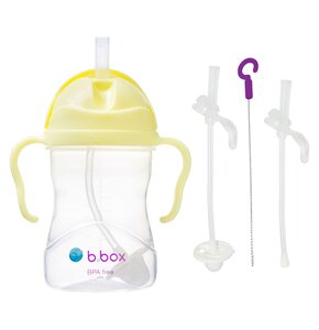 Butelka B.BOX BB00522 Jasnożółty + Słomka B.BOX BB00525 (2 sztuki)