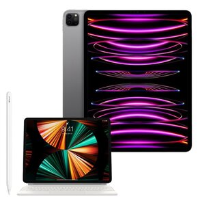 Tablet APPLE iPad Pro 12.9 6 gen. 512 GB Wi-Fi Gwiezdna szarość + Etui na iPad Pro APPLE Magic Keyboard + Rysik APPLE (2. gen) MU8F2ZM/A