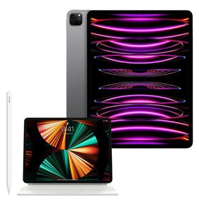 Tablet APPLE iPad Pro 12.9 6 gen. 256 GB Wi-Fi Gwiezdna szarość + Etui na iPad Pro APPLE Magic Keyboard + Rysik APPLE (2. gen) MU8F2ZM/A