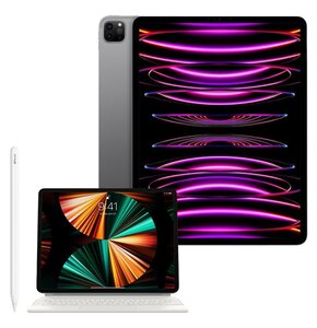 Tablet APPLE iPad Pro 12.9 6 gen. 128 GB Wi-Fi Gwiezdna szarość + Etui na iPad Pro APPLE Magic Keyboard + Rysik APPLE (2. gen) MU8F2ZM/A