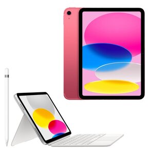 Tablet APPLE iPad 10.9 10 gen. 256 GB 5G Wi-Fi Różowy + Etui na iPad APPLE Magic Keyboard Folio + Rysik APPLE (1. gen) MQLY3ZM/A