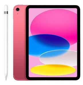 Tablet APPLE iPad 10.9" 10 gen. 64 GB 5G Wi-Fi Różowy + Rysik APPLE (1. gen) MQLY3ZM/A (z przejściówką Lightning)