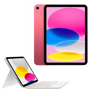 Tablet APPLE iPad 10.9" 10 gen. 256 GB Wi-Fi Różowy + Etui na iPad APPLE Magic Keyboard Folio Biały Klawiatura