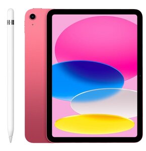 Tablet APPLE iPad 10.9" 10 gen. 256 GB Wi-Fi Różowy + Rysik APPLE (1. gen) MQLY3ZM/A (z przejściówką Lightning)