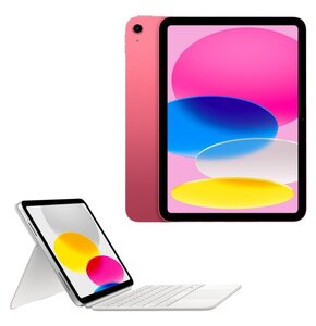Tablet APPLE iPad 10.9" 10 gen. 64 GB Wi-Fi Różowy + Etui na iPad APPLE Magic Keyboard Folio Biały Klawiatura