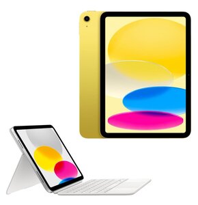 Tablet APPLE iPad 10.9" 10 gen. 64 GB Wi-Fi Żółty + Etui na iPad APPLE Magic Keyboard Folio Biały Klawiatura