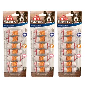 Przysmak dla psa 8IN1 Triple Flavour Bones XS (21 szt.) 3 x 98 g