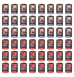 Karma dla psa RAFI Mix smaków z królikiem, borówką i żurawiną, wołowiną, borówką i żurawiną 48 x 400 g