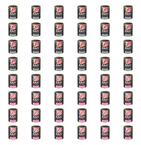 Karma dla psa RAFI Mix smaków z żołądkami wołowymi, szynką wieprzową, indykiem, borówką i żurawiną 48 x 400 g