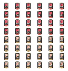 Karma dla psa RAFI Mix smaków z wołowiną, przepiórką, borówką i żurawiną 48 x 400 g