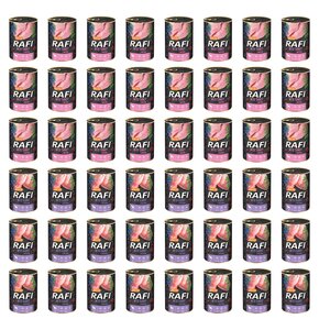 Karma dla psa RAFI Mix smaków z indykiem, borówką i żurawiną, królikiem, borówką i żurawiną 48 x 400 g