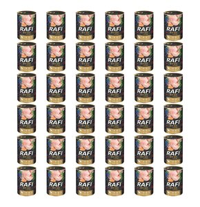Karma dla psa RAFI z przepiórką. borówką i żurawiną 36 x 800 g