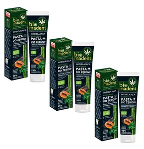 Pasta do zębów BIO MADENT Konopna z węglem drzewnym i papają 100 ml 3 szt.