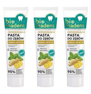 Pasta do zębów BIO MADENT Imbir + Mięta 100 ml 3 szt.