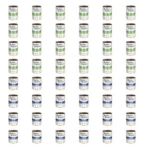 Karma dla psa DOLINA NOTECI Mix smaków Premium bogata w dziczyznę,  dorsza z brokułami 48 x 400 g