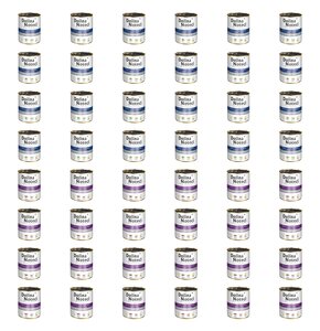 Karma dla psa DOLINA NOTECI Mix smaków Premium bogata w dorsza z brokułami, królika z żurawiną 48 x 400 g