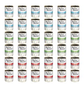 Karma dla psa DOLINA NOTECI Mix smaków Premium bogata w jagnięcinę, dziczyznę, wołowinę  36 x 800 g