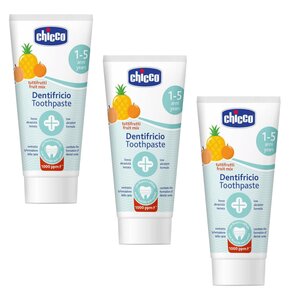 Pasta do zębów CHICCO z fluorem Owocowa 1+ 50 ml 3 szt.