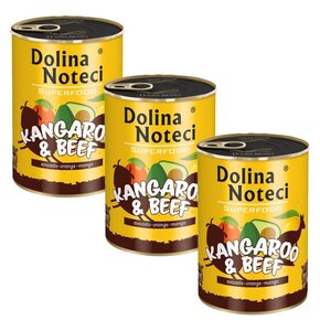 Karma dla psa DOLINA NOTECI Superfood Kangur i wołowina 3 x 400 g