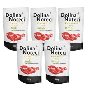 Karma dla psa DOLINA NOTECI Premium Pure bogata w jagnięcinę 5 x 500 g