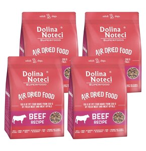 Karma dla psa suszona DOLINA NOTECI Superfood Danie z wołowiny 4 x 1 kg