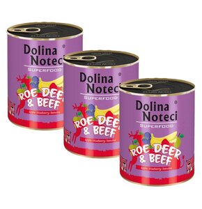 Karma dla psa DOLINA NOTECI Superfood Sarna i wołowina 3 x 800 g