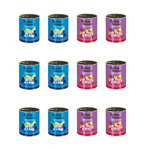 Karma dla psa DOLINA NOTECI Mix smaków Superfood z cielęciną i jagnięciną, sarną i wołowiną 12 x 800 g