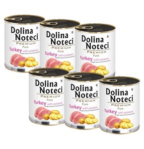 Karma dla psa DOLINA NOTECI Premium Pure Indyk z ziemniakami 6 x 800 g