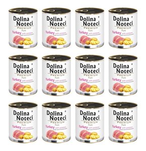 Karma dla psa DOLINA NOTECI Premium Pure Indyk z ziemniakami 12 x 800 g